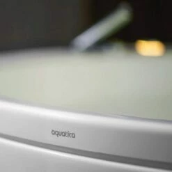 Pamela Acrylic 68 Inch Freestanding Round Bathtub - White -A&E BATH & SHOWER Shop pam wht std 07