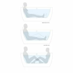 Pamela Acrylic 68 Inch Freestanding Round Bathtub - White -A&E BATH & SHOWER Shop pam wht std 08