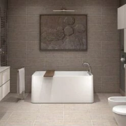 Purescape 56 Inch Acrylic Freestanding Double Ended Bathtub - White 13 Purescape 56 Inch Acrylic Freestanding Double Ended Bathtub - White -A&E BATH & SHOWER Shop ps327b 02