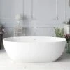 Corelia Aquatex 66 Inch Freestanding Double Ended Tub - White