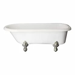 Regent Acrylic Classic Clawfoot Tub - No Faucet Drillings