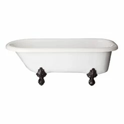 Regent Acrylic Classic Clawfoot Tub - Rim Faucet Drillings