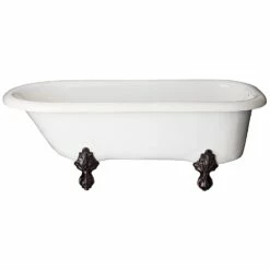 Regent Acrylic Classic Clawfoot Tub - Tub Wall Faucet Drillings -A&E BATH & SHOWER Shop r551 o 1