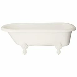 Regent Acrylic Classic Clawfoot Tub - Tub Wall Faucet Drillings -A&E BATH & SHOWER Shop r553 p 1