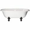 Marquis Acrylic Double Ended Clawfoot Tub - Rim Faucet Drillings -A&E BATH & SHOWER Shop rd551 o rm 1