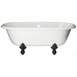 Marquis Acrylic Double Ended Clawfoot Tub - Rim Faucet Drillings