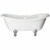 Duchess Acrylic Double Slipper Clawfoot Tub - Rim Faucet Drillings -A&E BATH & SHOWER Shop rds551 c rm 1