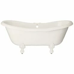 Duchess Acrylic Double Slipper Clawfoot Tub - Rim Faucet Drillings -A&E BATH & SHOWER Shop rds553 p rm 1