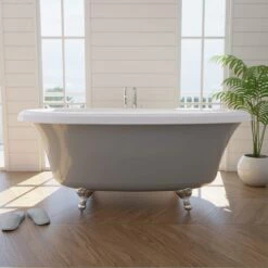 Barrett 66 Inch Double Ended Clawfoot Air Massage Tub - Made In USA -A&E BATH & SHOWER Shop rm barrett air lgwh c life 1
