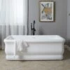 Brighton 67 Inch Matte White Acrylic Double Ended Freestanding Tub -A&E BATH & SHOWER Shop rm brighton mw life 1