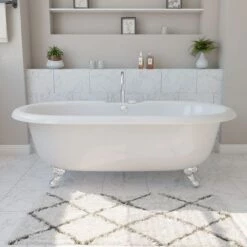 Lennox Acrylic Double Ended Clawfoot Tub - Made In USA