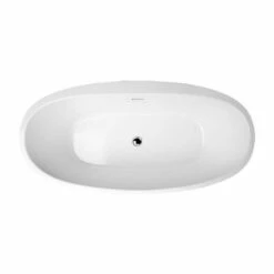 Luna Acrylic Double Ended Freestanding Tub - No Faucet Drillings -A&E BATH & SHOWER Shop rm luna top 1