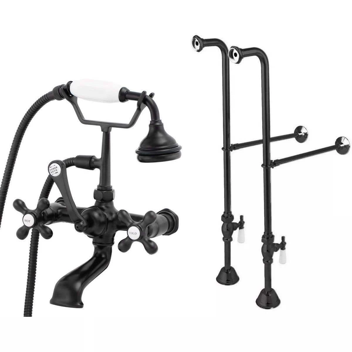 Freestanding British Telephone Clawfoot Tub Faucet With Handshower 5 Freestanding British Telephone Clawfoot Tub Faucet With Handshower - Image 3