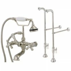 Freestanding British Telephone Clawfoot Tub Faucet With Handshower 12 Freestanding British Telephone Clawfoot Tub Faucet With Handshower -A&E BATH & SHOWER Shop rm146pn rmnsl4pn 2