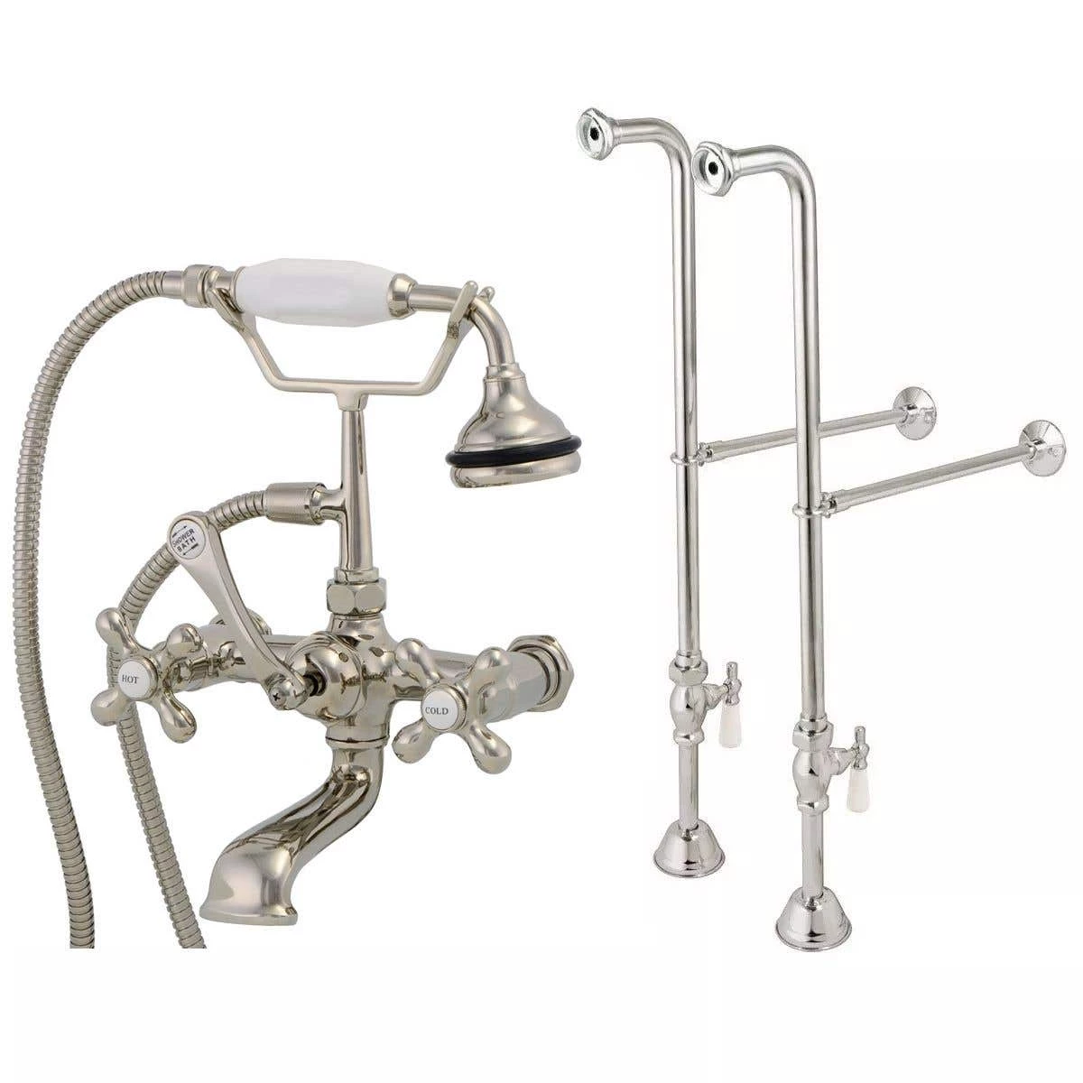 Freestanding British Telephone Clawfoot Tub Faucet With Handshower 7 Freestanding British Telephone Clawfoot Tub Faucet With Handshower - Image 5