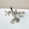 Low Spout British Telephone Clawfoot Faucet With Metal Cross Handles For Riser Connection