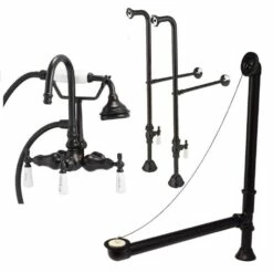 Clawfoot Tub Freestanding Gooseneck Faucet Set -A&E BATH & SHOWER Shop rm402fs orb 1