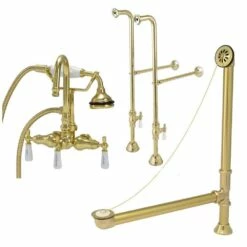 Clawfoot Tub Freestanding Gooseneck Faucet Set -A&E BATH & SHOWER Shop rm402fs pb 1