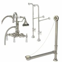 Clawfoot Tub Freestanding Gooseneck Faucet Set -A&E BATH & SHOWER Shop rm402fs pn 1