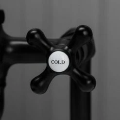 Clawfoot Tub Deck Mount English Telephone Faucet With Handshower - Matte Black -A&E BATH & SHOWER Shop rm462mb crosshandle