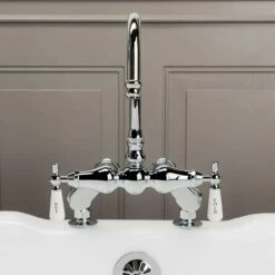 Deck Mount Clawfoot Tub Gooseneck Faucet -A&E BATH & SHOWER Shop rm49c