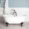 Kensington Cast Iron Double Ended Clawfoot Tub - Rim Faucet Drillings