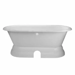 Laurent Cast Iron Double Ended Pedestal Tub - Rim Faucet Drillings 14 Laurent Cast Iron Double Ended Pedestal Tub - Rim Faucet Drillings -A&E BATH & SHOWER Shop rm60de7ped 5