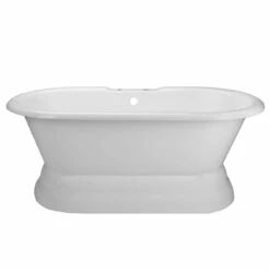 Laurent Cast Iron Double Ended Pedestal Tub - Rim Faucet Drillings 12 Laurent Cast Iron Double Ended Pedestal Tub - Rim Faucet Drillings -A&E BATH & SHOWER Shop rm60de7ped 6