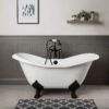 Grace Cast Iron Double Slipper Tub - No Faucet Drillings -A&E BATH & SHOWER Shop rm61ds0w