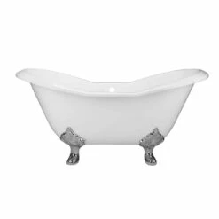 Grace Cast Iron Double Slipper Tub - No Faucet Drillings -A&E BATH & SHOWER Shop rm61ds7lpc front 2 2 2