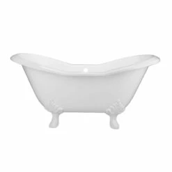 Grace Cast Iron Double Slipper Tub - No Faucet Drillings -A&E BATH & SHOWER Shop rm61ds7lpw front 2 2 2 gbw9ifmwonid35pt