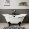 Grace Cast Iron Double Slipper Tub - Rim Faucet Drillings - Lion Paw Feet -A&E BATH & SHOWER Shop rm61ds7w 2
