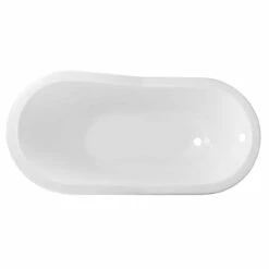 Mila 67 Inch Cast Iron Slipper Clawfoot Tub Package - White / Chrome Feet & Fixtures -A&E BATH & SHOWER Shop rm61sl0bn top 4 13