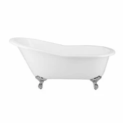 Mila Vintage Cast Iron Slipper Clawfoot Tub - No Faucet Drillings 10 Mila Vintage Cast Iron Slipper Clawfoot Tub - No Faucet Drillings -A&E BATH & SHOWER Shop rm61sl0c 1 5