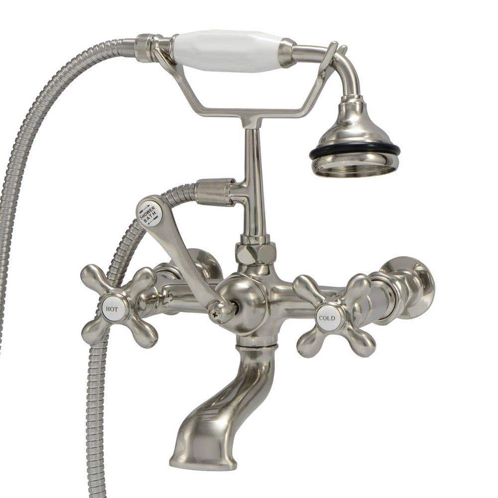 Bathroom Wall Mount English Telephone Clawfoot Tub Faucet With Handshower 4 Bathroom Wall Mount English Telephone Clawfoot Tub Faucet With Handshower - Image 2