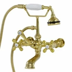 Bathroom Wall Mount English Telephone Clawfoot Tub Faucet With Handshower 7 Bathroom Wall Mount English Telephone Clawfoot Tub Faucet With Handshower -A&E BATH & SHOWER Shop rm623pb 1