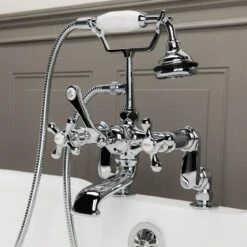 Deck Mount Clawfoot Tub Faucet With Handshower 11 Deck Mount Clawfoot Tub Faucet With Handshower -A&E BATH & SHOWER Shop rm627c 2 2