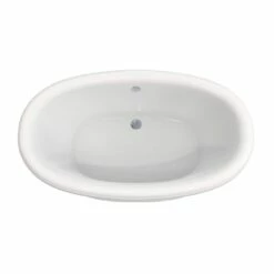 Everett Acrylic Double Ended Freestanding Tub - Made In USA -A&E BATH & SHOWER Shop rm66de0acwh wh top