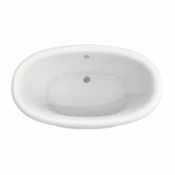 Everett 66 Inch Double Ended Freestanding Air Massage Tub - Made In USA -A&E BATH & SHOWER Shop rm66de0airwh wh top