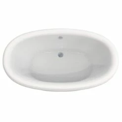 Everett 72 Inch Double Ended Freestanding Air Massage Tub - Made In USA -A&E BATH & SHOWER Shop rm72de0airwh wh top