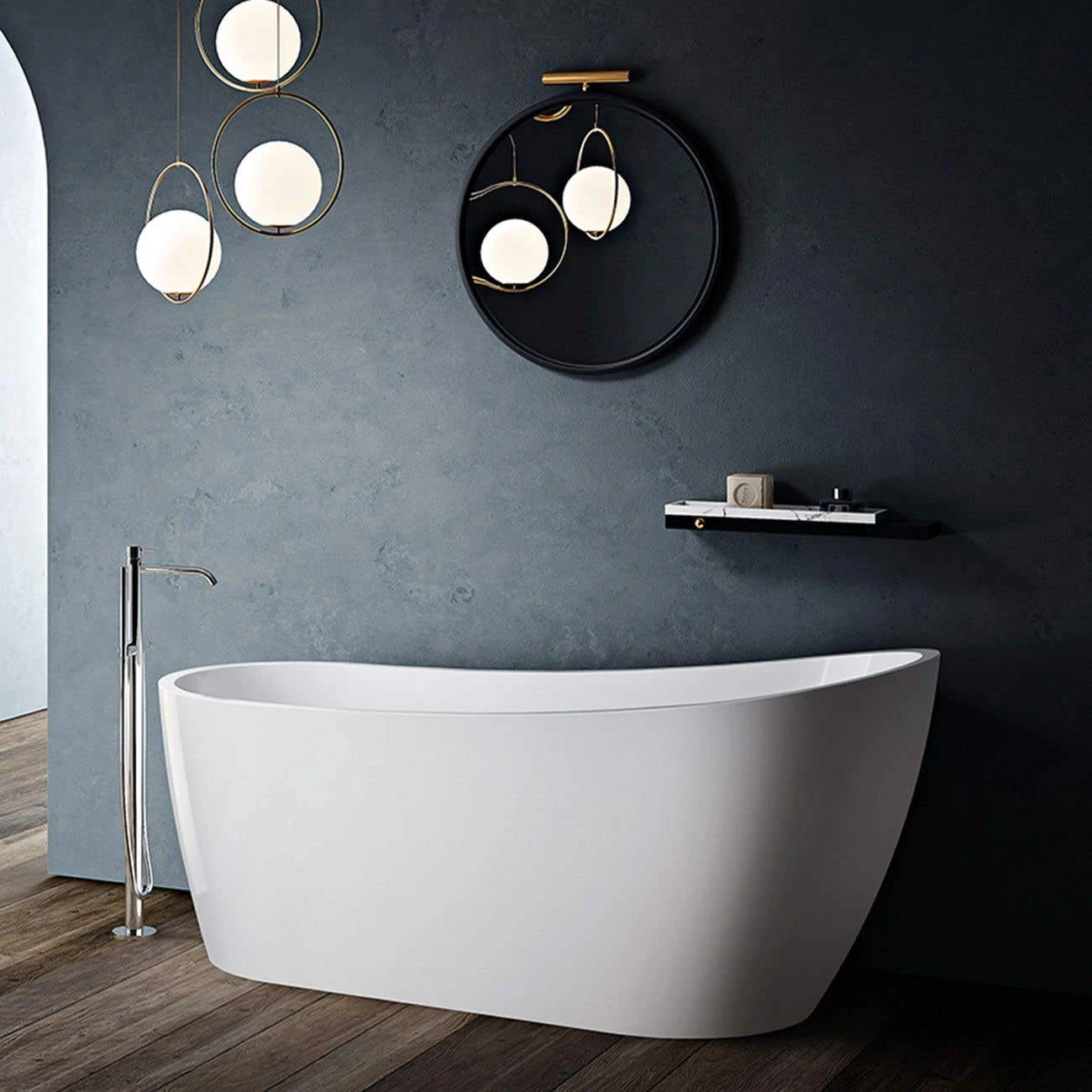 Julia Acrylic Slipper Freestanding Tub - No Faucet Drillings 3 Julia Acrylic Slipper Freestanding Tub - No Faucet Drillings