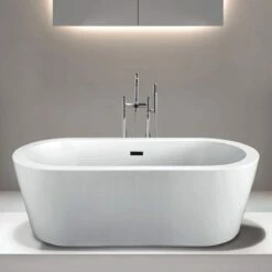 Marion Acrylic Double Ended Freestanding Tub - No Faucet Drillings -A&E BATH & SHOWER Shop rma120 s orb