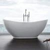 Parker 69 Inch Acrylic Double Ended Freestanding Tub - No Faucet Drillings