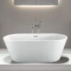 Milly 63 Inch Acrylic Double Ended Freestanding Tub - No Faucet Drillings