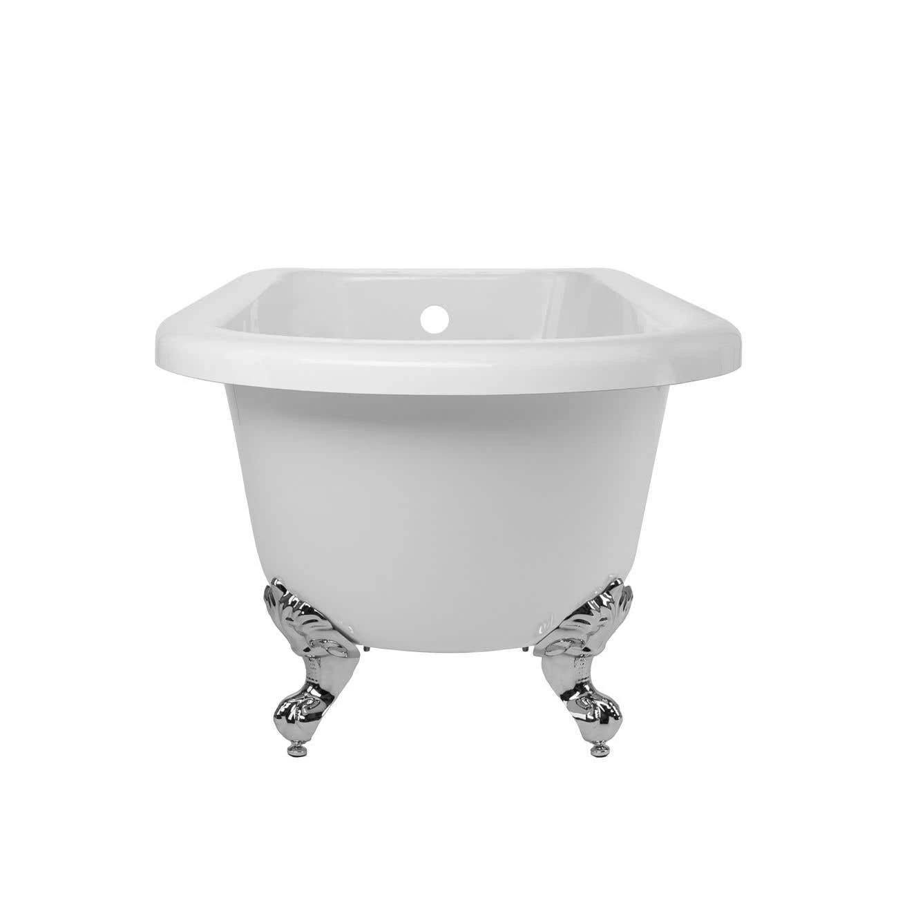 Savanna 54 Inch Acrylic Clawfoot Tub And Shower Package - White / Chrome Feet & Fixtures 5 Savanna 54 Inch Acrylic Clawfoot Tub And Shower Package - White / Chrome Feet & Fixtures - Image 3