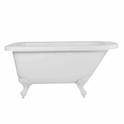 Savanna 54 Inch Acrylic Classic Rolltop Clawfoot Tub Package - White / White Feet & Chrome Fixtures 10 Savanna 54 Inch Acrylic Classic Rolltop Clawfoot Tub Package - White / White Feet & Chrome Fixtures -A&E BATH & SHOWER Shop rma54rt7wrbw front 2 1