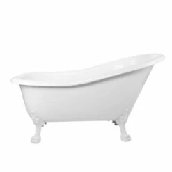 Paris Acrylic Slipper Clawfoot Tub - Rim Faucet Drillings - Lion Paw Feet -A&E BATH & SHOWER Shop rma57sl7lpw 1
