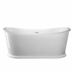 Valeta 69 Inch Acrylic Double Slipper Freestanding Tub