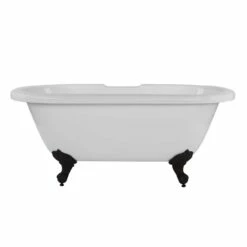Windsor Acrylic Double Ended Clawfoot Tub - Rim Faucet Drillings - Ball & Claw Feet -A&E BATH & SHOWER Shop rma60de7wdib 2 4