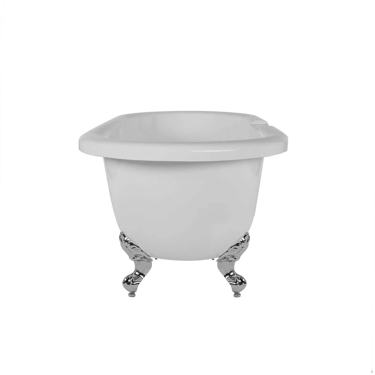 Windsor 66 Inch Acrylic Double Ended Tub And Shower Package - White / Chrome Feet & Fixtures 5 Windsor 66 Inch Acrylic Double Ended Tub And Shower Package - White / Chrome Feet & Fixtures - Image 3